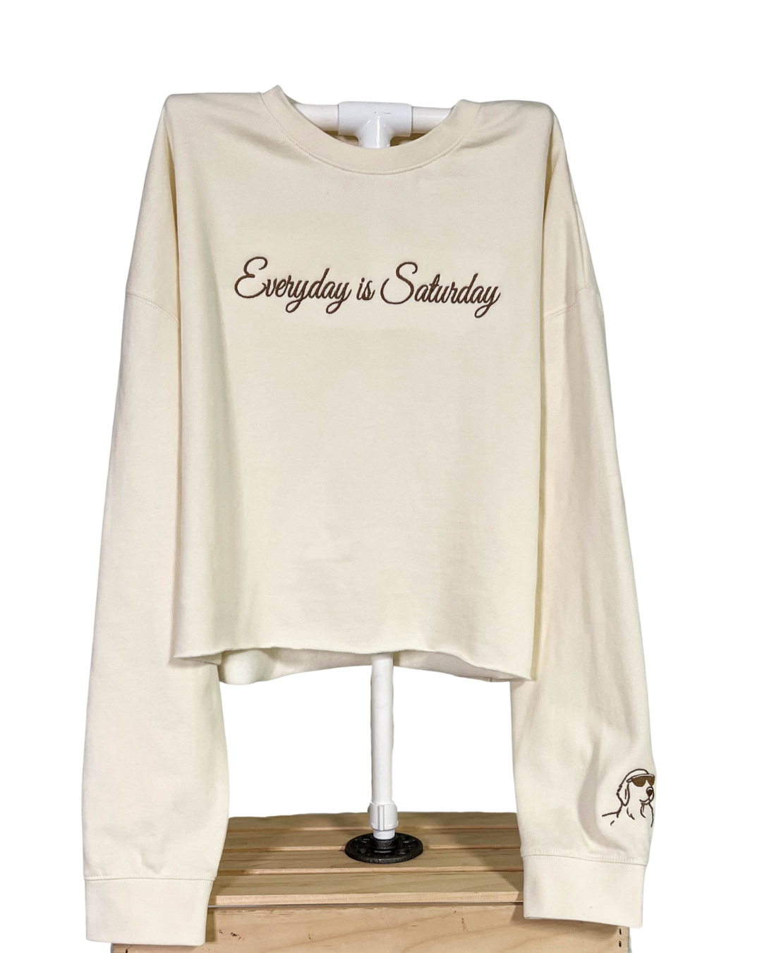 Women's Everyday is Saturday Cropped Crewneck